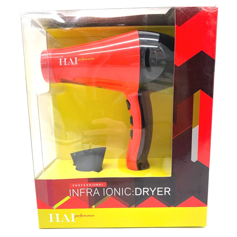 HAI Professional Infra Ionic Hair Dryer Red 1875W Infrared Lightweight New